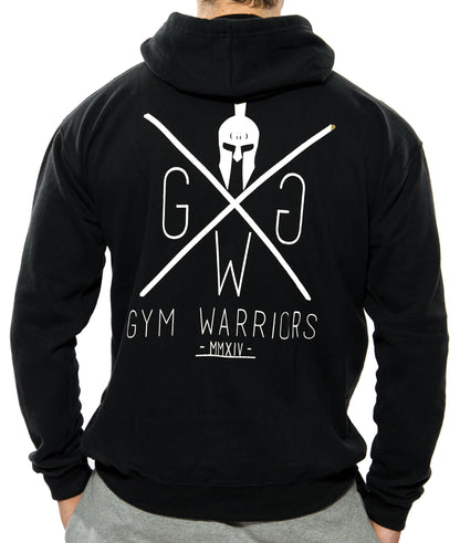 Gym Warriors Zip Hoodie - Black