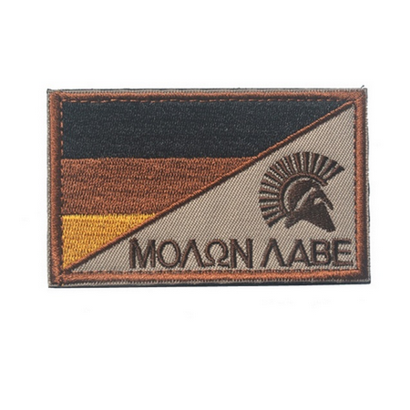 Spartan Patch auf Deutschlandflagge mit Klettverschluss