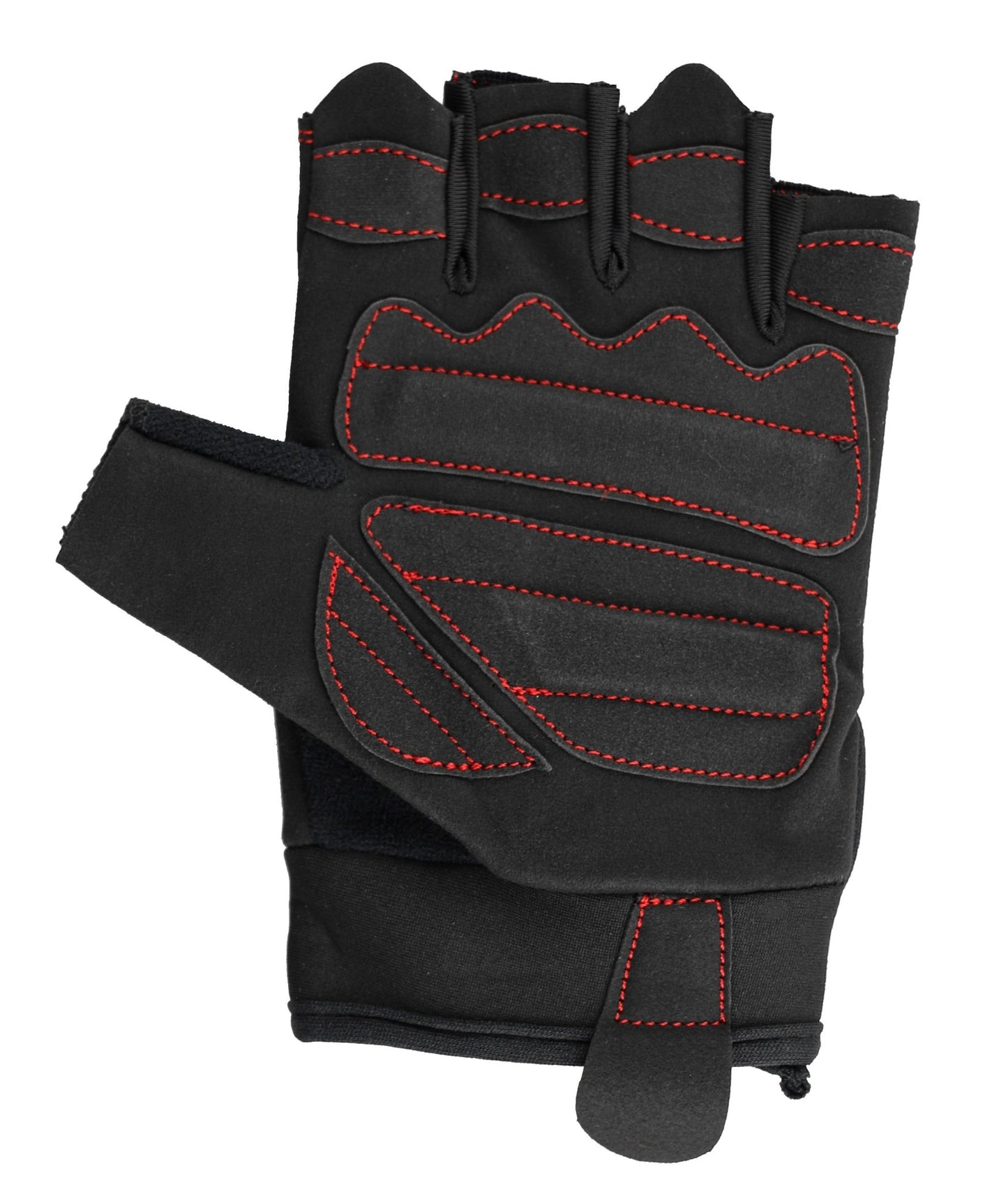 Fitness Handschuhe mit Handpolster - rot