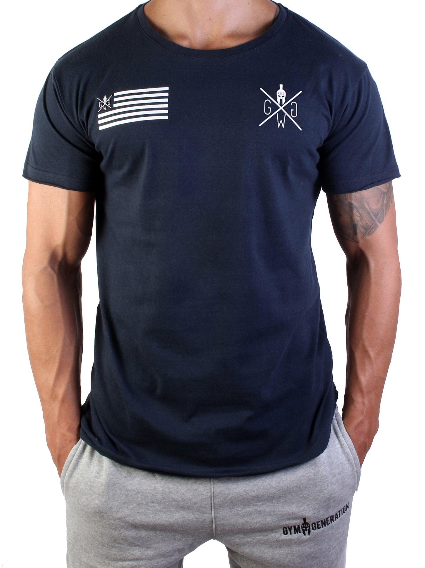 Warrior Flag T-Shirt - Dark Navy