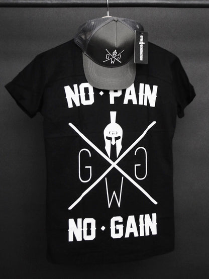 Camiseta No Pain No Gain - Negro
